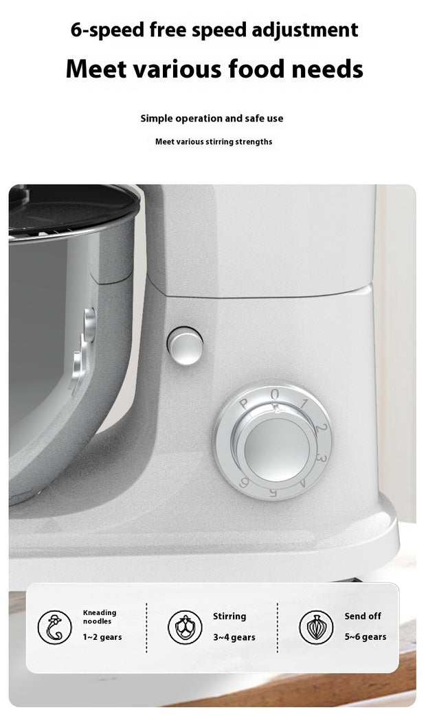 Three-in-one Stand Mixer 6L Large Capacity Cooking Machine