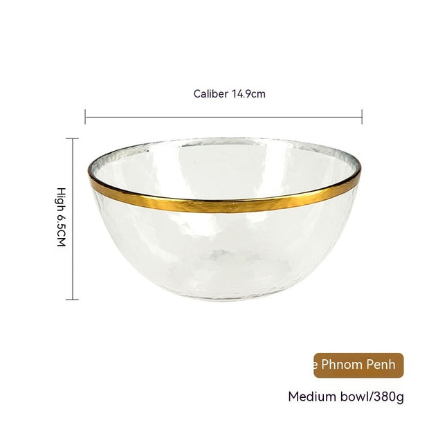 Phnom Penh Fruit Plate Creative Set Glass Plate Household