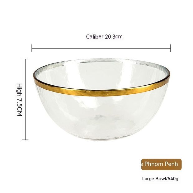 Phnom Penh Fruit Plate Creative Set Glass Plate Household